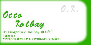 otto kolbay business card